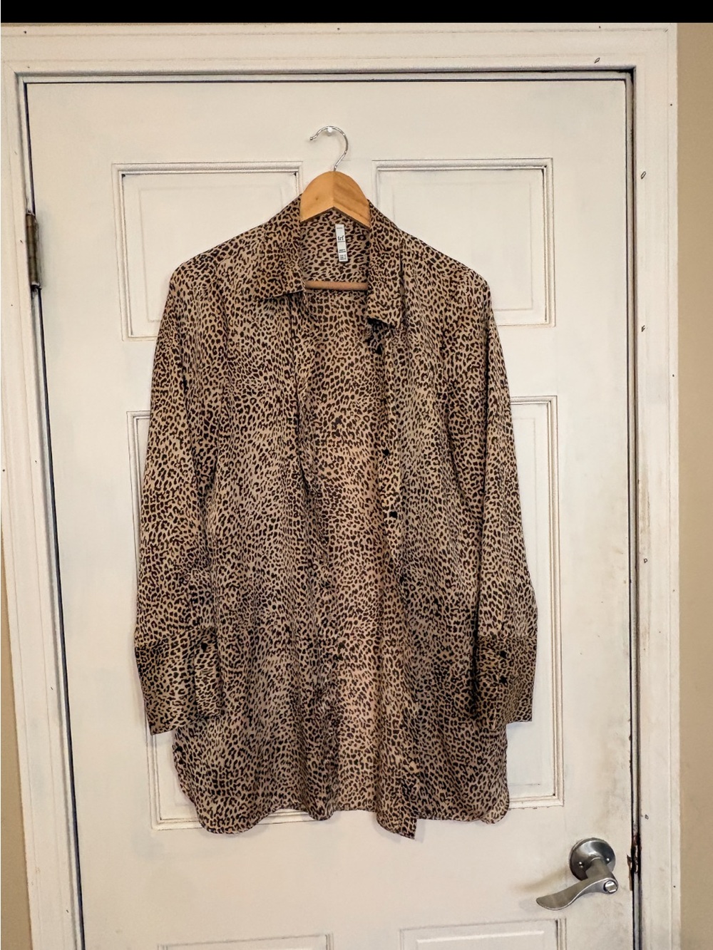 Leopard Print button up - Brown